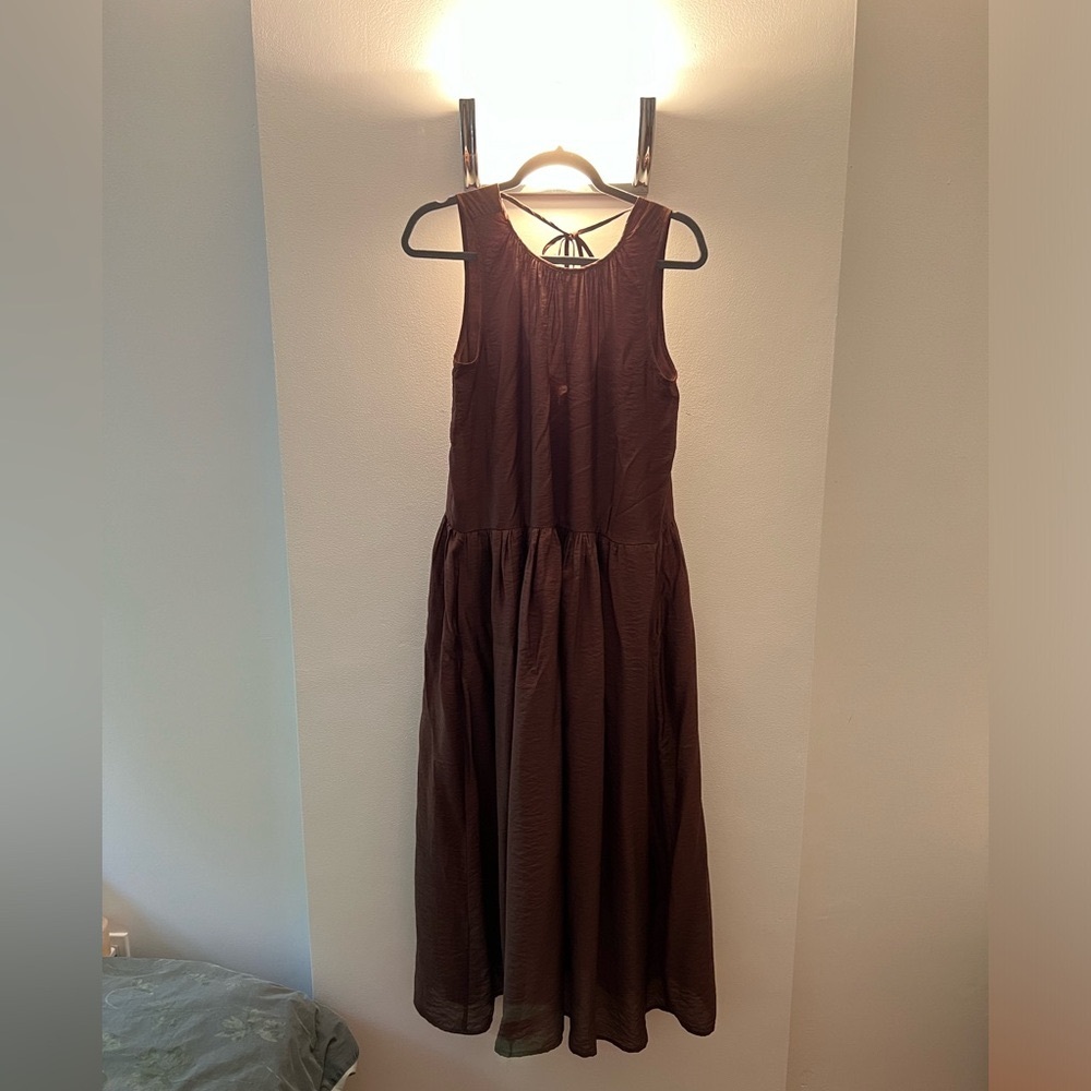 InWear “Rory” brown dress. Size 36/Small Sleeveless Maxi, loose fitting. NWT.